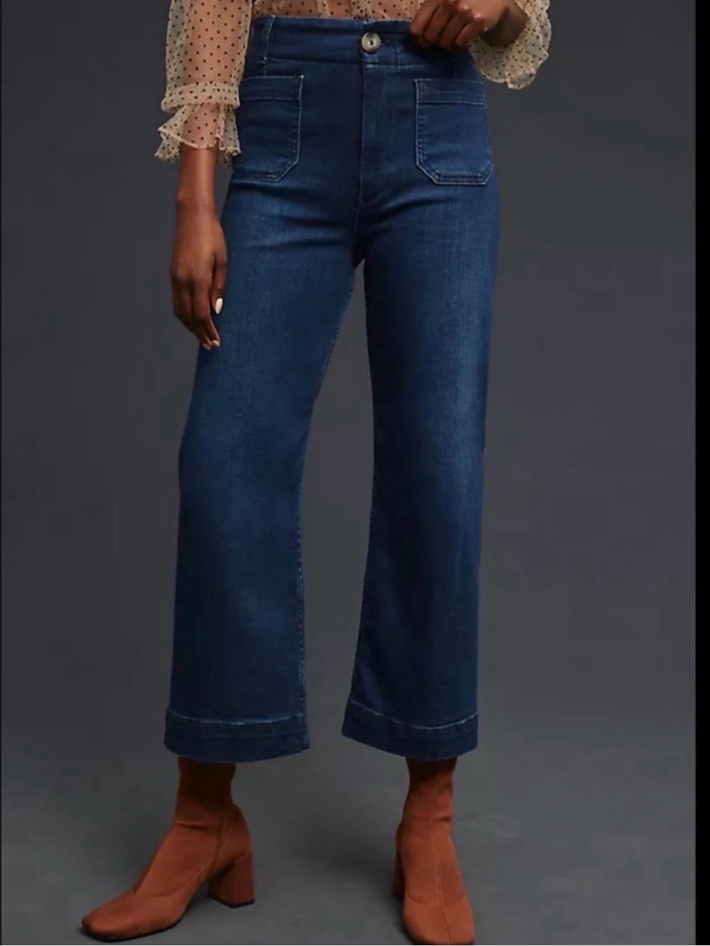 Anthropologie Pilcro Collette Wide Leg Crop Jeans 29